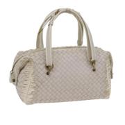 Pre-owned Leather shoulder-bags Bottega Veneta Vintage , White , Dames