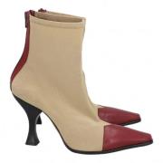 Pre-owned Leather boots Celine Vintage , Beige , Dames