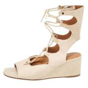 Pre-owned Suede sandals Chloé Pre-owned , Beige , Dames