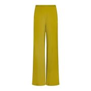 Hoge Taille Crepe Stretch Broek Forte Forte , Green , Dames