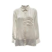 Gestreepte Blouse met Knoopsluiting Lis Lareida , White , Dames