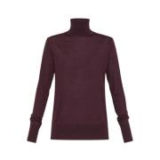 Superfijne Merino Dolcevita Sweater Forte Forte , Red , Dames