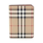 Pre-owned Canvas wallets Burberry Vintage , Beige , Dames