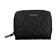 Damesportemonnee Zwart Rfid Ritssluiting Calvin Klein , Black , Dames