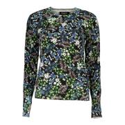 Zwarte longsleeve met contrastdetails Desigual , Multicolor , Dames