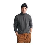 Half-zip Sweatshirt Sacker Rib Gant , Gray , Heren