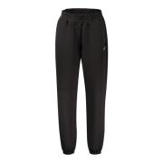 Zwarte Wijde Pijp Elastische Taille Broek Guess , Black , Dames