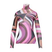 Multicolor T-shirt Verhoog Garderobe Stijl Emilio Pucci , Multicolor ,...