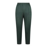 Geplooide Slim Fit Broek Issey Miyake , Green , Dames