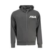 Zwarte Polyester Pullover Fila , Black , Heren