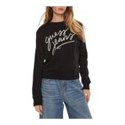 Dames Logo Sweater Guess , Black , Dames