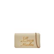 Ivoor Schoudertas Trendy Mode Accessoire Moschino , Beige , Dames