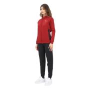 Sportief rood en zwart trainingspak set Puma , Red , Dames