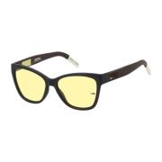 Vierkante Acetaat Zonnebril Tj0026S Tommy Hilfiger , Black , Heren