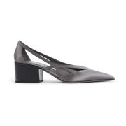 Grijze Zijden Pumps Elegante Hak Schoenen Prada , Gray , Dames