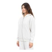 Witte Zip Hoodie Sweater Puma , White , Dames