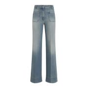 Blauwe Wijde Jeans voor Vrouwen Victoria Beckham , Blue , Dames