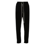 Black Drop Crotch Track Pants Rick Owens , Black , Dames