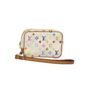 Pre-owned Canvas pouches Louis Vuitton Vintage , White , Dames