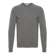 Kasjmier Gebreide Ronde Hals Sweater Malo , Gray , Heren