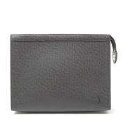 Pre-owned Canvas clutches Louis Vuitton Vintage , Gray , Dames