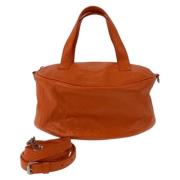 Pre-owned Leather handbags Balenciaga Vintage , Orange , Dames