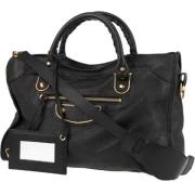 Pre-owned Leather handbags Balenciaga Vintage , Black , Dames