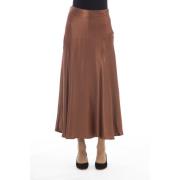 Satijnen Rok - Damesmode Alpha Studio , Brown , Dames