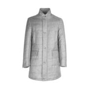 Grijze Virgin Wol Jack met Rain System Made in Italia , Gray , Heren