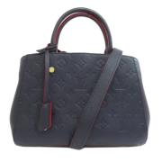 Pre-owned Canvas handbags Louis Vuitton Vintage , Blue , Dames