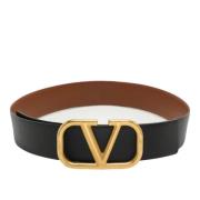 Pre-owned Leather belts Valentino Vintage , Black , Dames