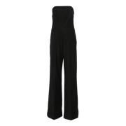 Zwart Gestreepte Jumpsuit met Bustier Halslijn Andamane , Black , Dame...