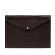 Pre-owned Leather clutches Louis Vuitton Vintage , Brown , Dames