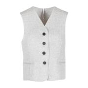 Stijlvolle Gilet voor Vrouwen Liviana Conti , Gray , Dames