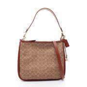 Pre-owned Fabric shoulder-bags Coach Pre-owned , Beige , Dames