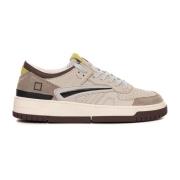 Leren sneakers met veters, contrastdetails D.a.t.e. , Beige , Heren