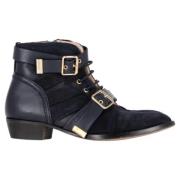 Pre-owned Suede boots Chloé Pre-owned , Black , Dames