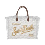 Gouden Gebreide Colette Tas MC2 Saint Barth , White , Dames