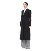 Elegante Zwarte Lange Jas Sibilla Mar De Margaritas , Black , Dames