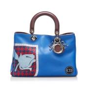 Pre-owned Leather dior-bags Dior Vintage , Blue , Dames