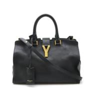 Pre-owned Leather handbags Saint Laurent Vintage , Black , Dames