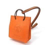 Pre-owned Leather shoulder-bags Hermès Vintage , Orange , Dames