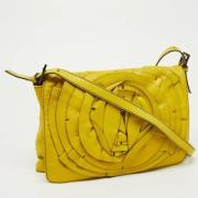 Pre-owned Leather shoulder-bags Valentino Vintage , Yellow , Dames