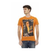 Casual T-shirt met korte mouwen en frontprint Trussardi , Orange , Her...