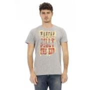 Casual Ronde Hals Korte Mouw T-shirt Trussardi , Gray , Heren