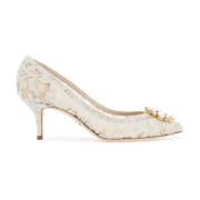 Charmant Kant Kristal Bloem Pumps Dolce & Gabbana , Gray , Dames