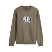 Losse Crew Sweatshirts Vans , Brown , Heren