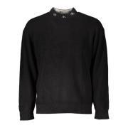 Zwart Langemouw Hoge Hals Geborduurd Calvin Klein , Black , Heren