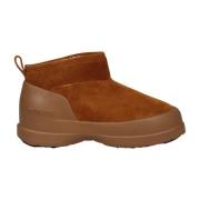 Enkellaars van suède met nepbont Moon Boot , Brown , Dames