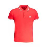 Rode Polo Shirt met Korte Mouwen Cavalli Class , Red , Heren